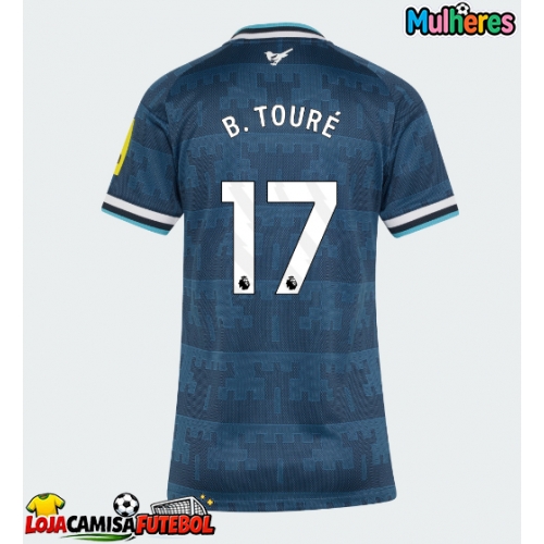 Camisa de Futebol Newcastle United Bazoumana Toure #17 Equipamento Secundário Mulheres 2026-27 Manga Curta